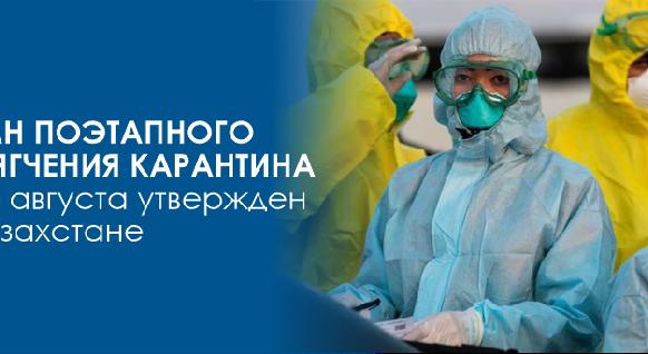 План поэтапного смягчения карантина с 17 августа утвержден в Казахстане - 1
