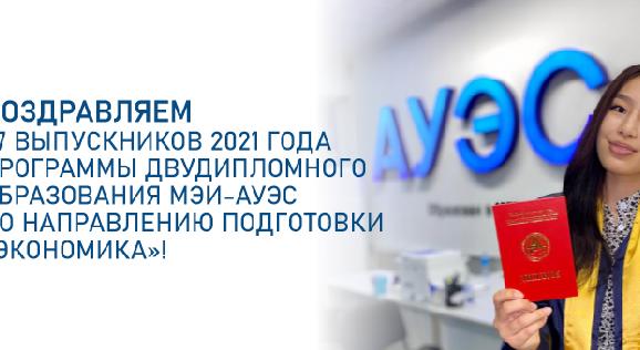 Поздравляем 27 выпускников 2021 года Программы двудипломного образования МЭИ-АУЭС по направлению подготовки «Экономика»! - 1