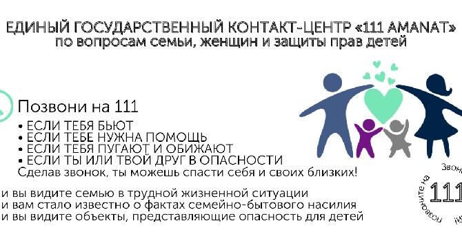 ЕДИНЫЙ ГОСУДАРСТВЕННЫЙ КОНТАКТ-ЦЕНТР «111 AMANAT» - 1